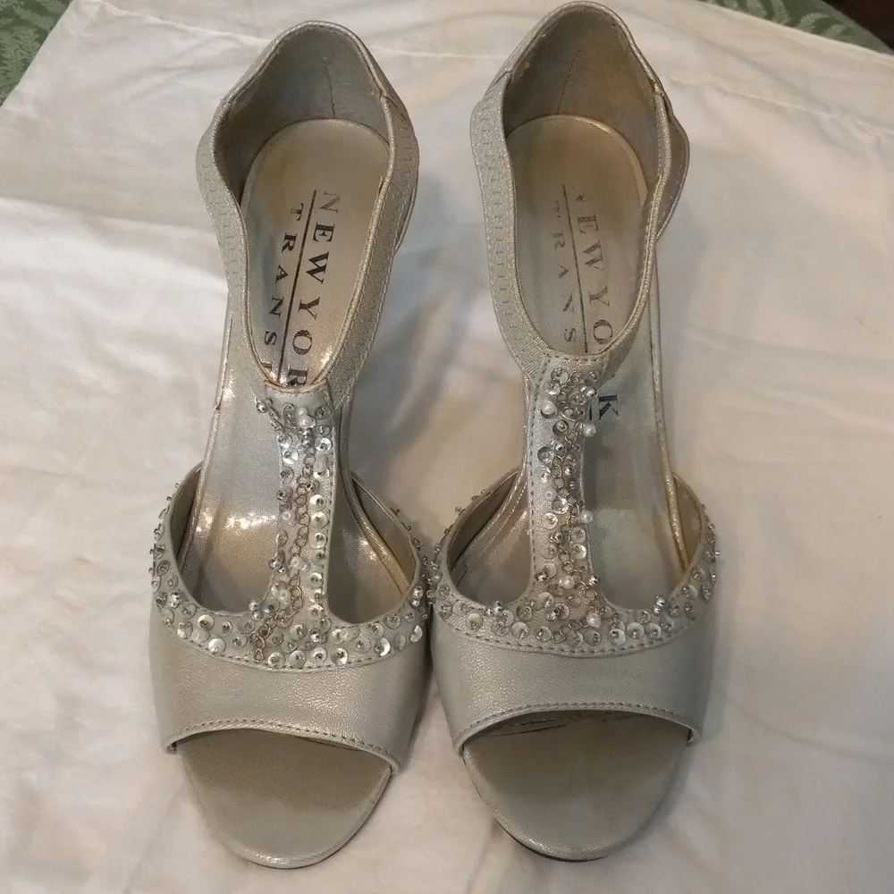 Silver Sandal Heels - Picture 8 of 9